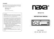 Naxa NCA-614 Instruction Manual