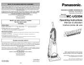 Panasonic MC-UG504 Operating Instructions