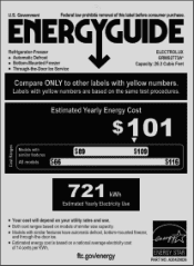 Frigidaire GRMS2773AF Energy Guide
