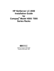 HP D7171A HP Netserver LC 2000 Compaq Rack Install Guide