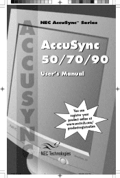 NEC ASLCD73VX-BK AccuSync 50 User's Manual