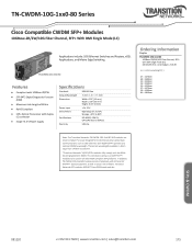 Lantronix TN-CWDM-10G-1xx0-80 Series TN-CWDM-10G-1xx0-80 Series Datasheet 270.61 KB
