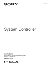 Sony RMNS1000 User Manual (RM-NS1000 Users Guide)