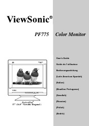 ViewSonic PF775B User Manual