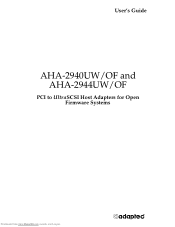 Adaptec AHA-2940UW User Guide