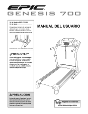 Epic Fitness Genesis 700 Treadmill Spanish Manual