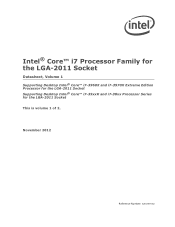 Intel BX80619I73960X Data Sheet