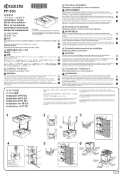 Kyocera ECOSYS FS-C2626MFP PF-530 Installation Instructions Rev-1