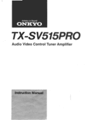 Onkyo TX-SV515PRO Owner Manual
