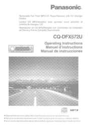 Panasonic CQDFX572U CQDFX572U User Guide