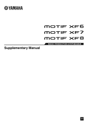 Yamaha XF6 MOTIF XF6/7/8 Supplementary Manual