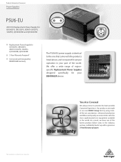 Behringer PSU6-EU Product Information