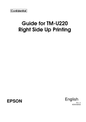 Epson TM-U220 Guide for right side up printing