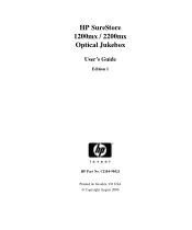HP StorageWorks 300mx HP SureStore 1200mx/2200mx Optical Jukebox User's Guide