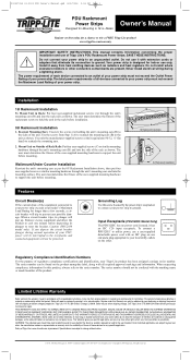 Tripp Lite PDU1230 Owner's Manual for PDU Power Strips 932263