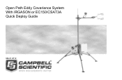 Campbell Scientific CSAT3A Open Path Eddy Covariance System with IRGASON or EC150/CSAT3A Quick Deploy Guide