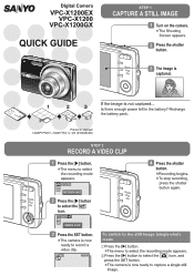 Sanyo VPC-X1200BK Quick Reference Guide