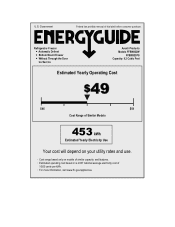 Avanti FFBM923PS Energy Guide Label