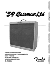 Fender 59 Bassman LTD Owners Manual