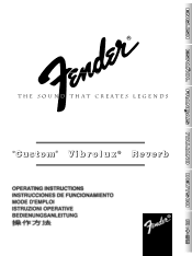 Fender Custom Vibrolux Reverb Owners Manual