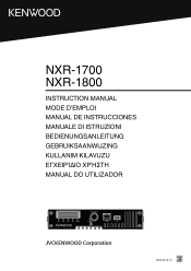 Kenwood NXR-1800 Operation Manual