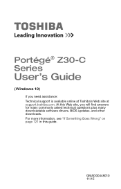 Toshiba Z30-C PT261U-0JF031 Portege Z30-C Series Windows 10 Users Guide