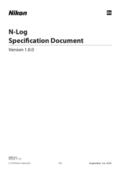 Nikon COOLPIX W300 N-Log Specification Document