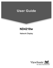 ViewSonic ND4210w ND4210w User Guide