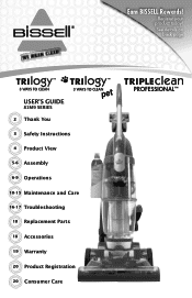 Bissell Trilogy Upright Bagless Vacuum 81M9 User Guide