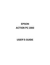 Epson ActionPC 2000 User Manual