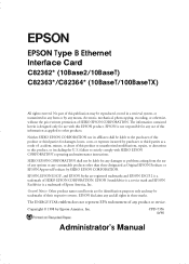 Epson C823622 Administrator's Manual