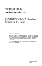 Toshiba X70-AST3GX2 User Guide