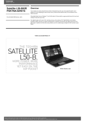 Toshiba Satellite PSKTNA Detailed Specs for Satellite L50 PSKTNA-02R016 AU/NZ; English