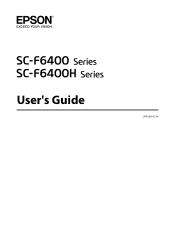 Epson SureColor F6470H Users Guide