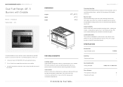 Fisher and Paykel RDV2-485GD-N_N Quick Reference guide