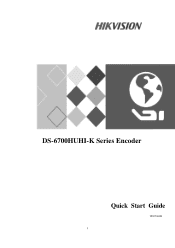 Hikvision DS-6704HUHI-K Quick Start Guide