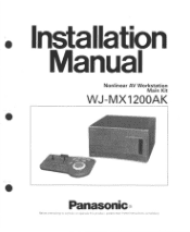 Panasonic WJMX1200AK WJMX1200A User Guide