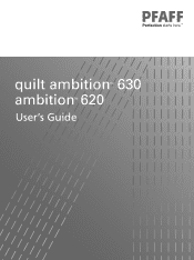 Pfaff quilt ambition 630 Manual