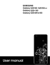 Samsung Galaxy S20 5G Xfinity Mobile User Manual