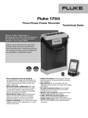 Fluke 1750 Fluke 1750 Three Phase Power Recorder Datasheet