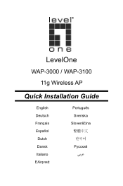 LevelOne WAP-3000 Quick Install Guide