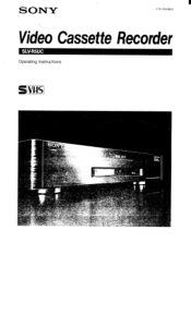 Sony SLV-R5UC Operating Instructions