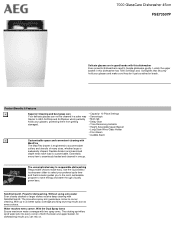 AEG FSE73507P Specification Sheet
