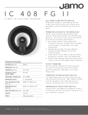 Jamo IC 408 FG II Cut Sheet