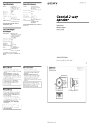 Sony XS-GT5725A Instruction Manual