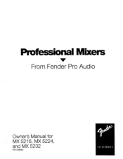 Fender MX5200 Series Professional Mixers Owners Manual