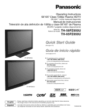 Panasonic TH-65PZ850U 65' Plasma Tv