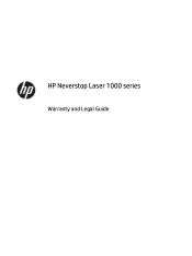 HP Neverstop Laser 1000 Warranty and Legal Guide