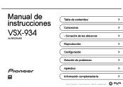 Pioneer VSX-934 Instruction Manual Spanish