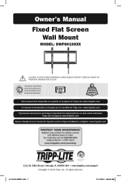 Tripp Lite DWF60100XX Owners Manual for DWF60100XX Fixed Flat Screen Wall Mount English